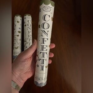 NEW! 3 CONFETTI FOUNTAIN CANONS - WHITE/GOLD/SILVER HEARTS/STARS/STREAMERS